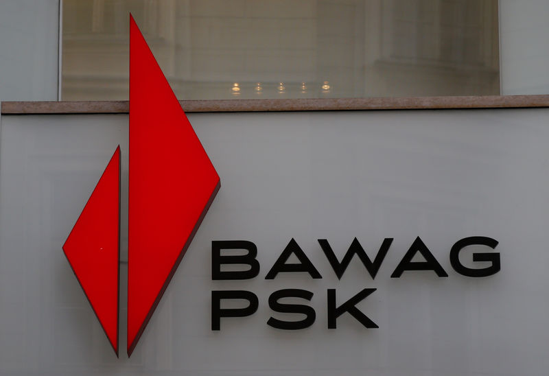 © Reuters. The logo of BAWAG PSK Bank is pictured on one of its branches in Vienna