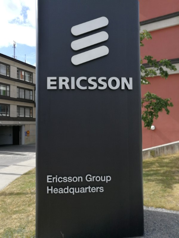 © Reuters. O logotipo da Ericsson é visto na sede da empresa em Estocolmo