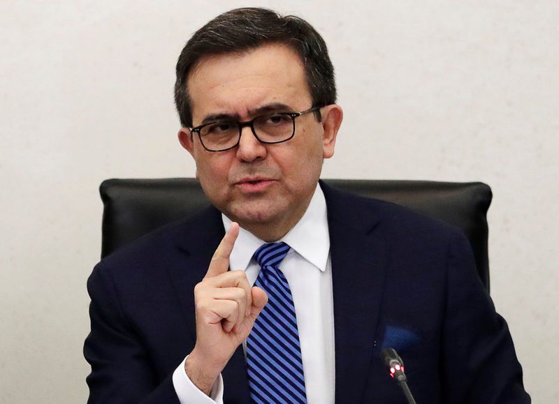© Reuters. Ministro da Economia do México, Ildefonso Guajardo, durante discurso