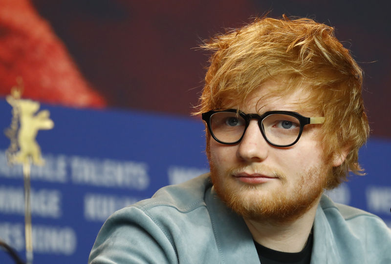 © Reuters. Ed Sheeran no Festival de Berlim