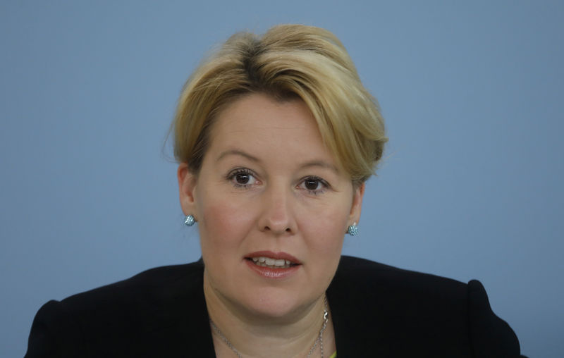 © Reuters. Minister Franziska Giffey presents parental benefit plans in Berlin