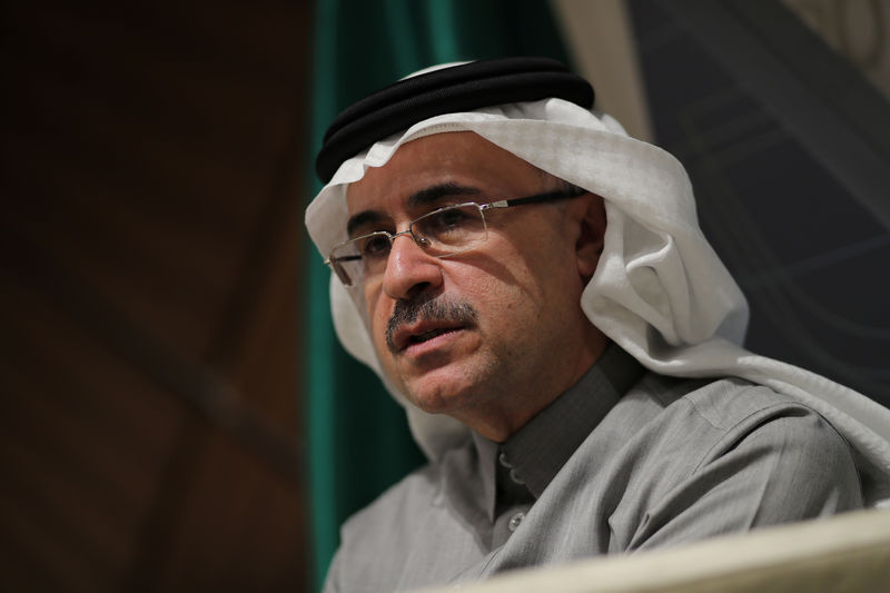 © Reuters. Chief Executive Officer of ARAMCO, Amin Nasser speaks during an interview with REUTERS in Dhahran