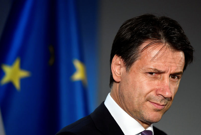 © Reuters. Primeiro-ministro italiano, Giuseppe Conte, durante cúpula em Bruxelas, na Bélgica