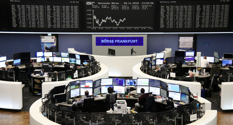 © Reuters. El índice alemán DAX en una pantalla de la Bolsa de Fráncfort
