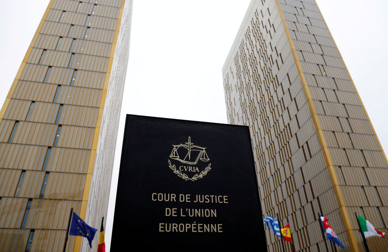 © Reuters. FILE PHOTO: The towers of the European Court of Justice are seen in Luxembourg