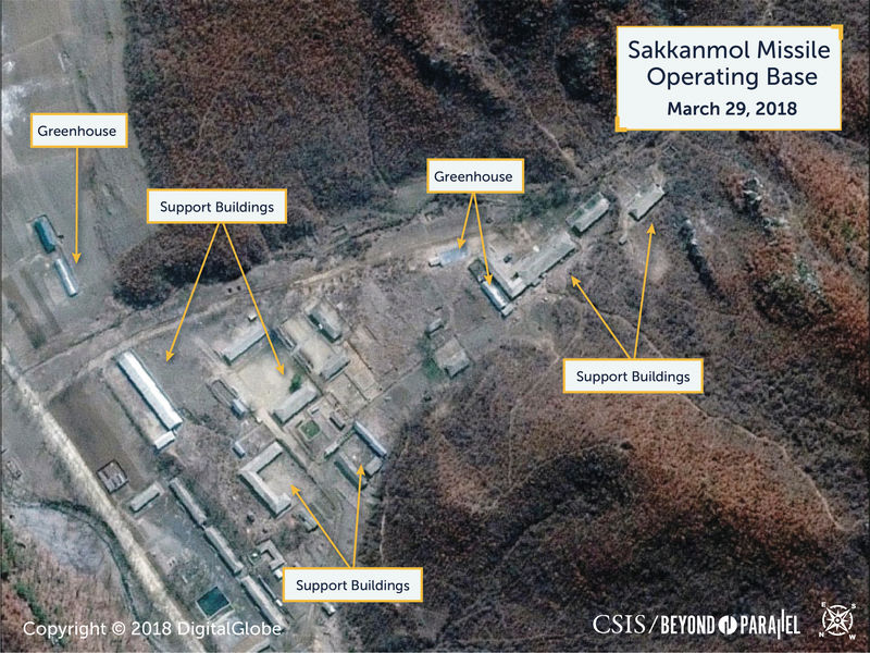 © Reuters. A Digital Globe satellite image shows what CSIS reports is an undeclared missile operating base at Sakkanmol
