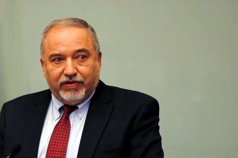 © Reuters. Ministro da Defesa de Israel, Avigdor Lieberman, em Jerusalém