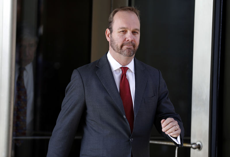 © Reuters. Former Trump campaign aide Rick Gates departs after bond hearing at U.S. District Court in Washington