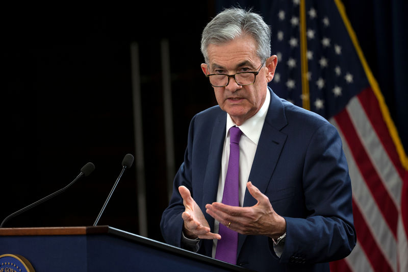 © Reuters. Imagen de archivo del presidente de la Reserva Federal de Estados Unidos, Jerome Powell, durante una conferencia de prensa tras una reunión de política monetaria del banco central estadounidense, en Washington