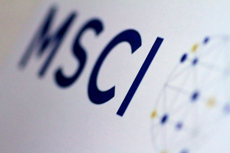 © Reuters. FILE PHOTO: Illustration photo of the MSCI logo