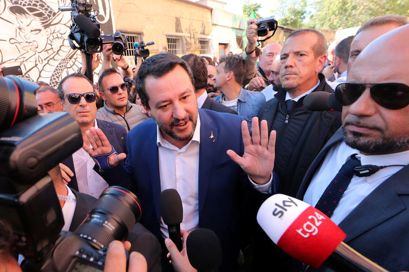 © Reuters. Vice-primeiro-ministro da Itália, Matteo Salvini, em Roma