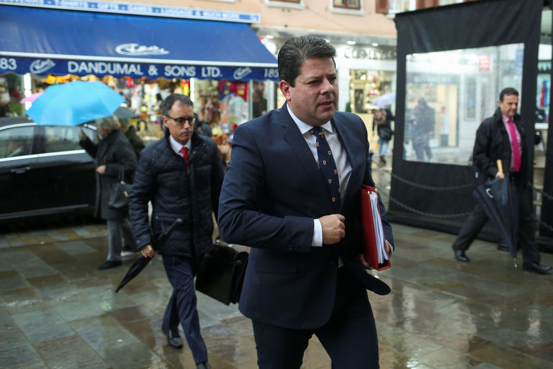 © Reuters. Gibraltar's Chief Minister Fabian Picardo arrives to parliament in the British overseas territory of Gibraltar