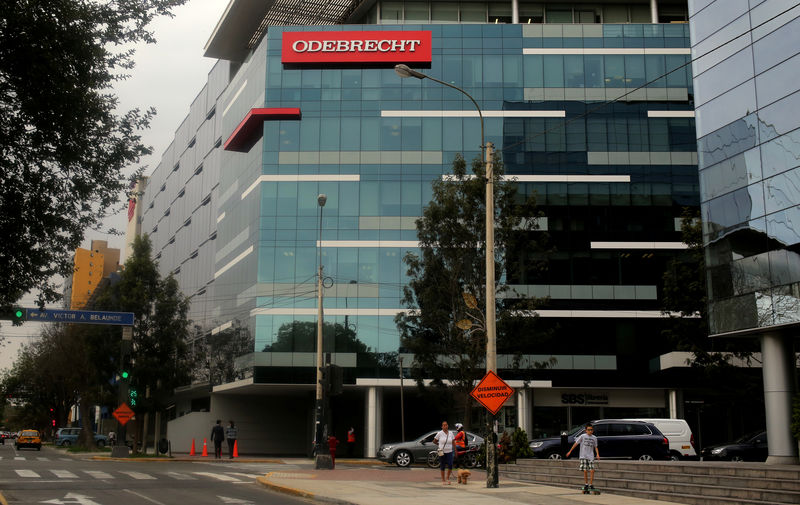 © Reuters. Prédio da Odebrecht em Lima