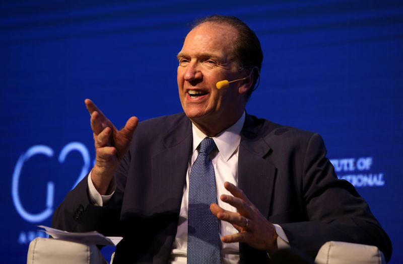 © Reuters. FILE PHOTO:  David Malpass, Under Secretary for International Affairs at the U.S. Department of the Treasury, gestures during the 2018 G20 Conference in Buenos Aires