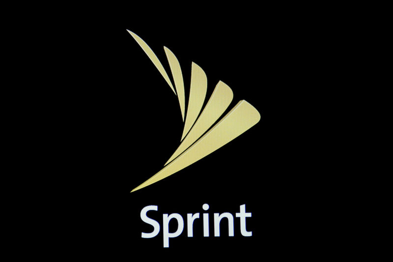 © Reuters. FILE PHOTO: The Sprint logo is displayed on a a screen on the floor of the NYSE in New York City
