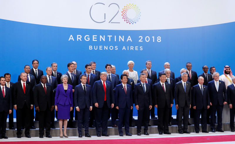 © Reuters. Los líderes de G20 se reúnen en Argentina en una cumbre ensombrecida por disputas