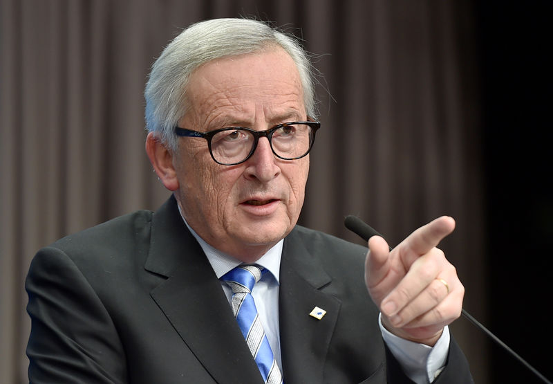 © Reuters. Presidente da Comissão Europeia, Jean-Claude Juncker, durante coletiva de imprensa em Bruxelas