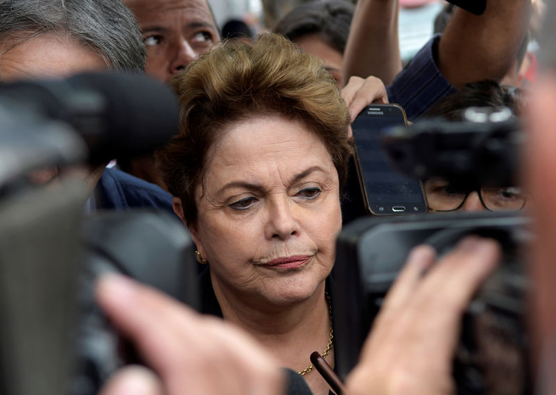 © Reuters. Ex-presidente Dilma Rousseff em Belo Horizonte