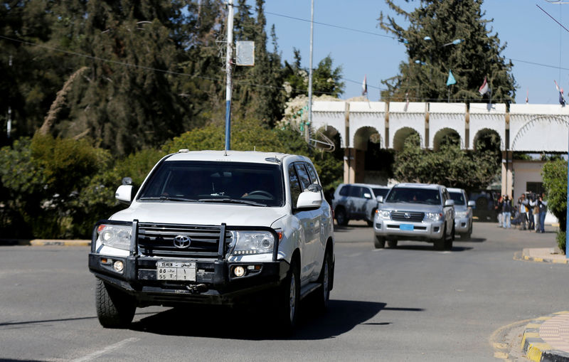 © Reuters. فريق الأمم المتحدة يصل إلى الحديدة باليمن لمراقبة الهدنة