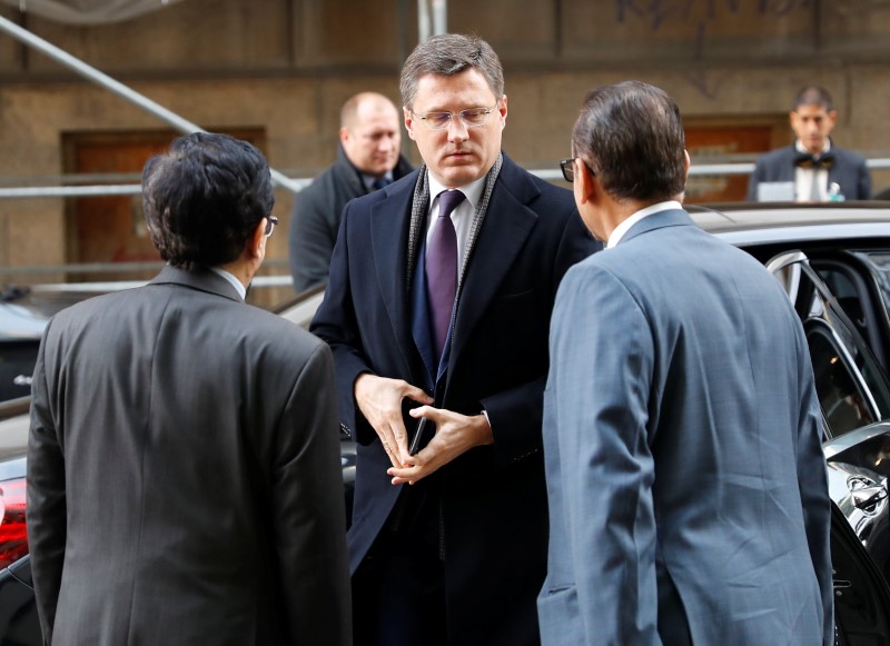 © Reuters. Russian Energy Minister Novak arrives at the OPEC headquarters in Vienna