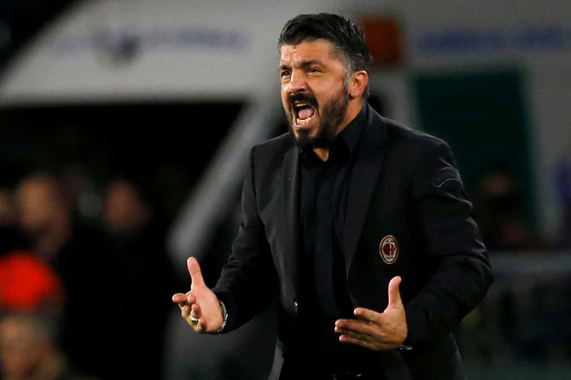 © Reuters. ميلانو يكمل أربع مباريات في الدوري بدون تسجيل لأول مرة منذ 1984