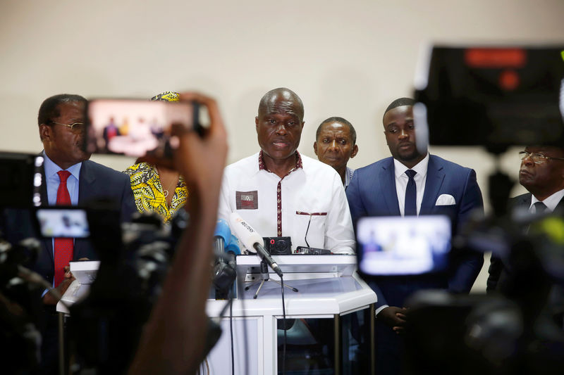 © Reuters. Candidato à Presidência da República Democrática do Congo Martin Fayulu, em Kinshasa