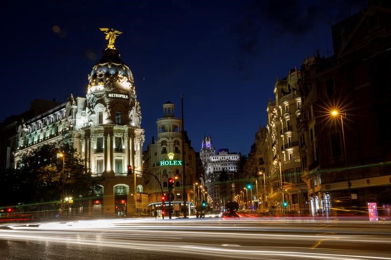 © Reuters. En la imagen, la Gran Vía de Madrid