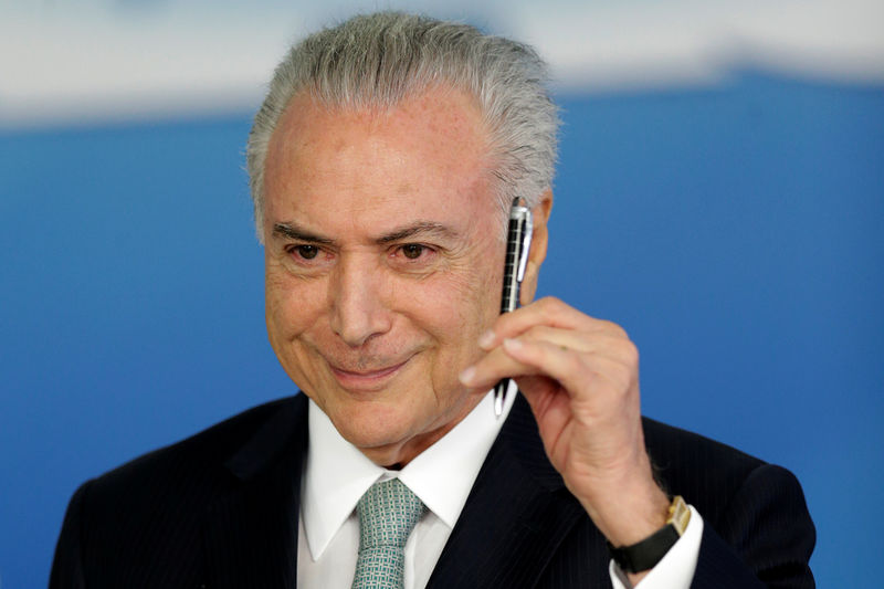 © Reuters. Presidente Michel Temer durante evento em Brasília, Distrito Federal