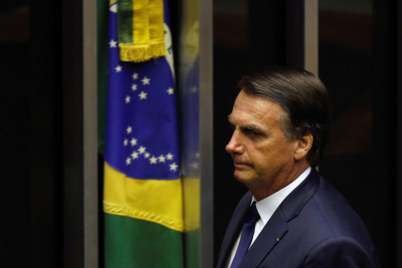 © Reuters. Presidente Jair Bolsonaro durante cerimônia de posse no Congresso Nacional