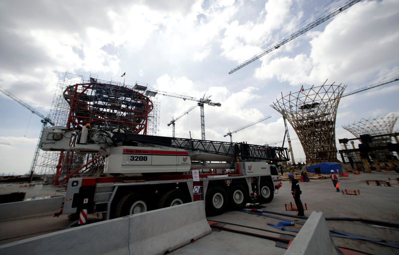 © Reuters. FILE PHOTO:  A general view shows a part of the terminal area at the construction site of the new Mexico City International Airport in Texcoco on the outskirts of Mexico City