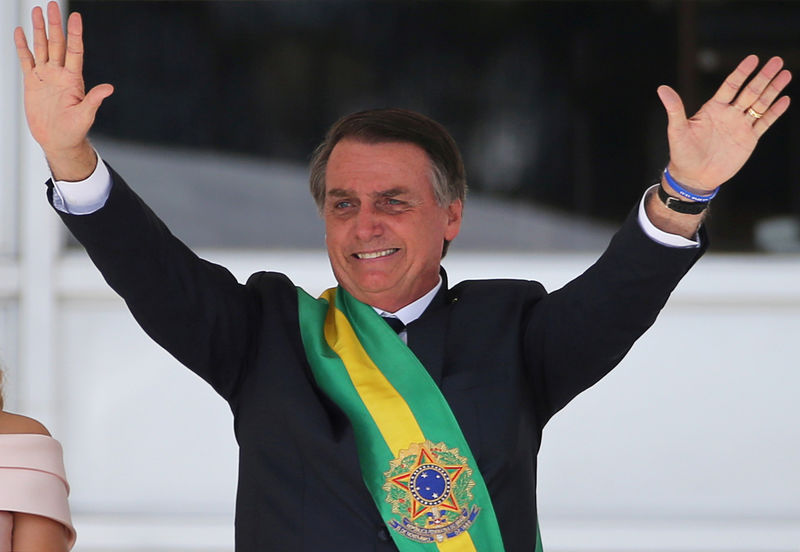 © Reuters. FILE PHOTO: Jair Bolsonaro takes office as Brazil's President