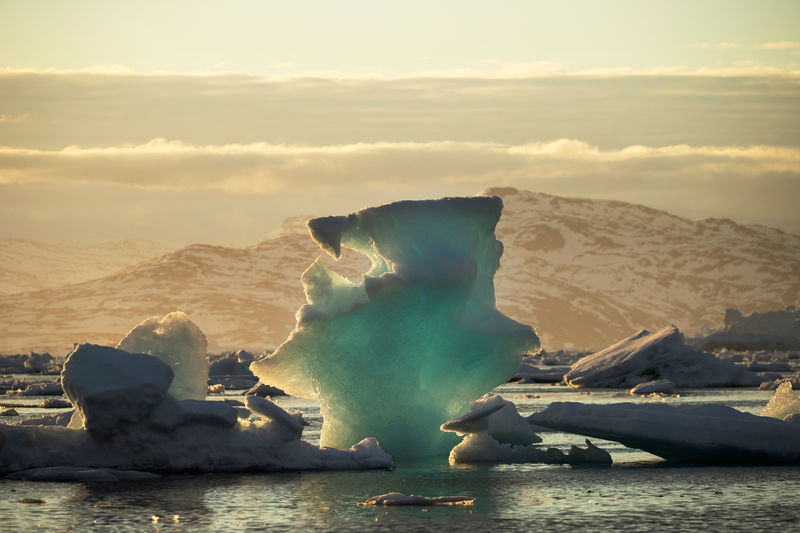 © Reuters. Un iceberg flotando en un fiordo cerca de Tasiilaq, Groenlandia