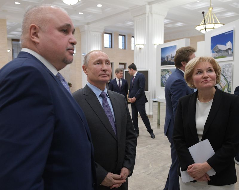 © Reuters. Russian President Putin attends Russia's first LNG floating storage and regasification unit inauguration ceremony in Kaliningrad