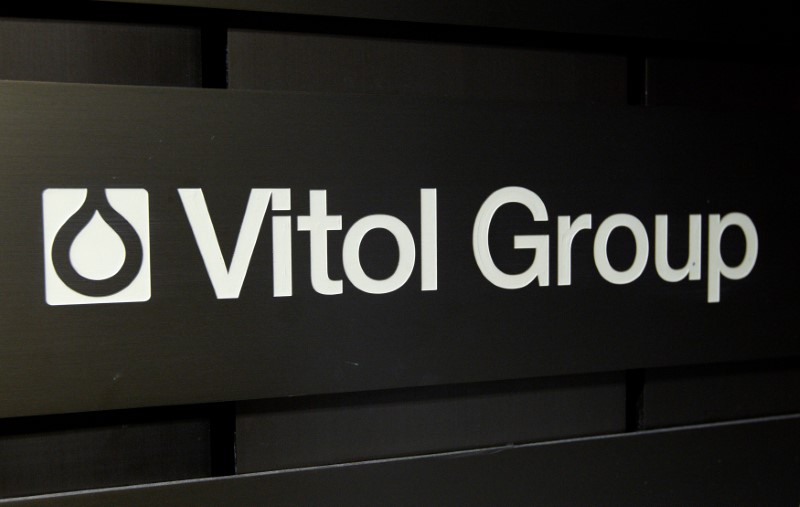 © Reuters. FILE PHOTO: A sign is pictured in front of the Vitol Group trading commodities building in Geneva
