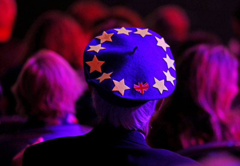 © Reuters. Pro-EU supporters attend a joint political rally by Best for Britain and the People's Vote campaign in London