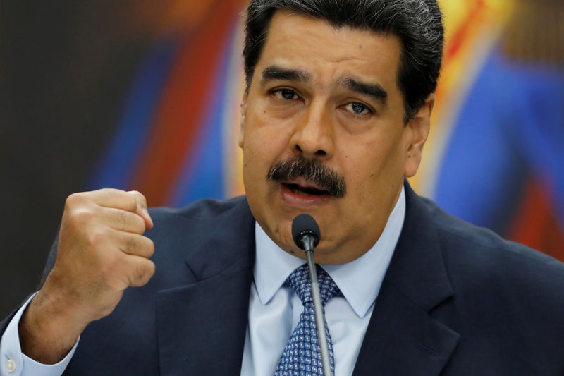 © Reuters. Presidente da Venezuela, Nicolás Maduro, durante entrevista coletiva no Palácio de Miraflores