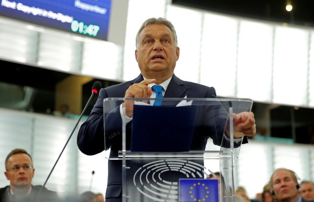 © Reuters. Orban quiere una mayoría antinmigración en las instituciones de la UE