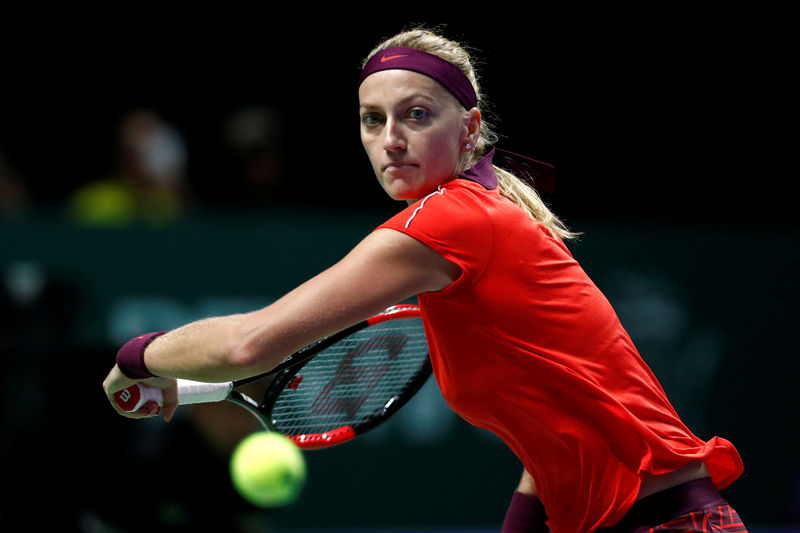 © Reuters. Imagen de archivo de la tenista checa Petra Kvitova en un encuentro por el Abierto de Singapur