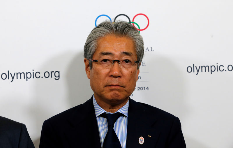 © Reuters. El presidente del Comité Olímpico de Japón, Tsunekazu Takeda, en una conferencia de prensa durante la sesión número 127 del Comité Olímpico Internacional (COI) en Mónaco