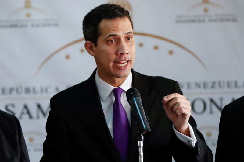 © Reuters. Juan Guaido, presidente da Assembleia Nacional da Venezuela, durante entrevista coletiva em Caracas