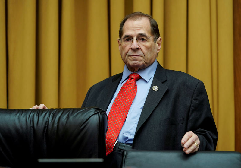 © Reuters. FILE PHOTO: Rep. Jerrold Nadler waits for DHS Secretary Nielsen testimony at House Judiciary Committee oversight hearing in Washington