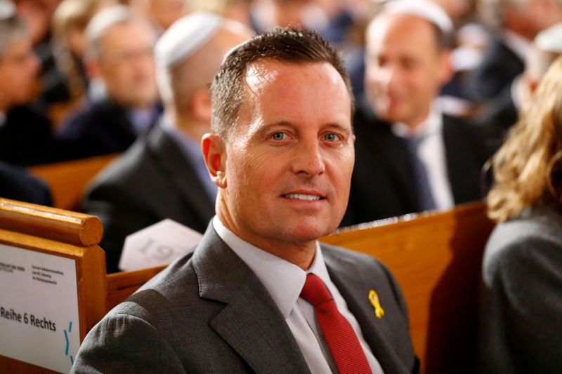 © Reuters. FILE PHOTO: U.S. Ambassador to Germany Richard Grenell arrives for a ceremony in Berlin