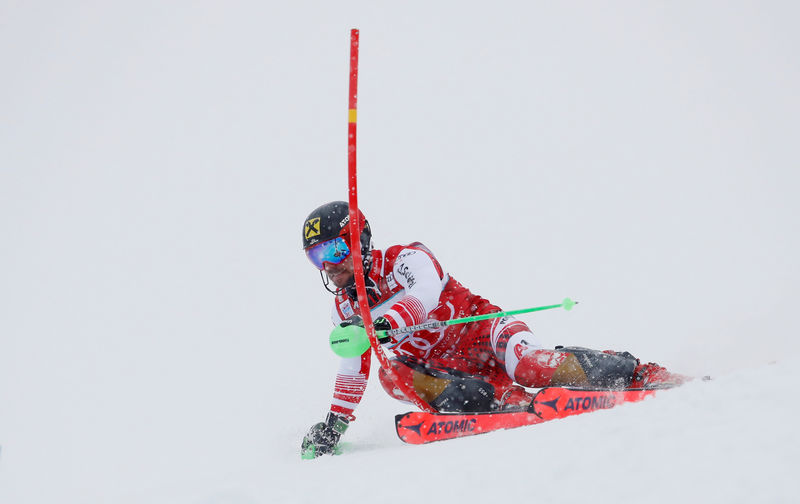 © Reuters. Alpine Skiing - Alpine Skiing World Cup - Men's Slalom