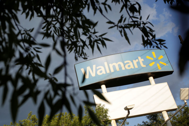 © Reuters. Walmart sign is pictured at one of their stores in Monterrey