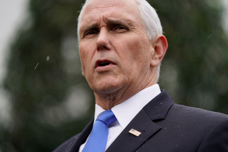 © Reuters. Vice-presidente dos EUA, Mike Pence, após reunião em Washington