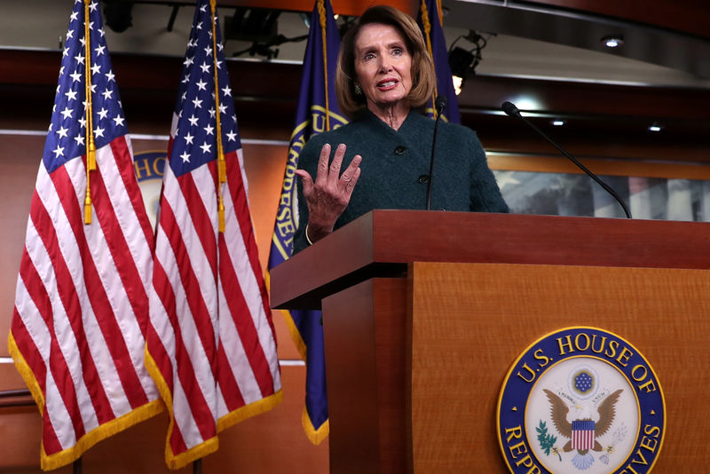 © Reuters. U.S. House Speaker Pelosi holds a news conference at the U.S. Capitol in Washington