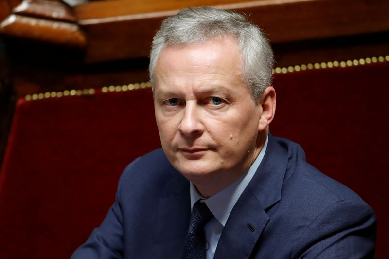 © Reuters. FILE PHOTO:  French Finance Minister Bruno Le Maire attends the questions to the government session at the National Assembly in Paris