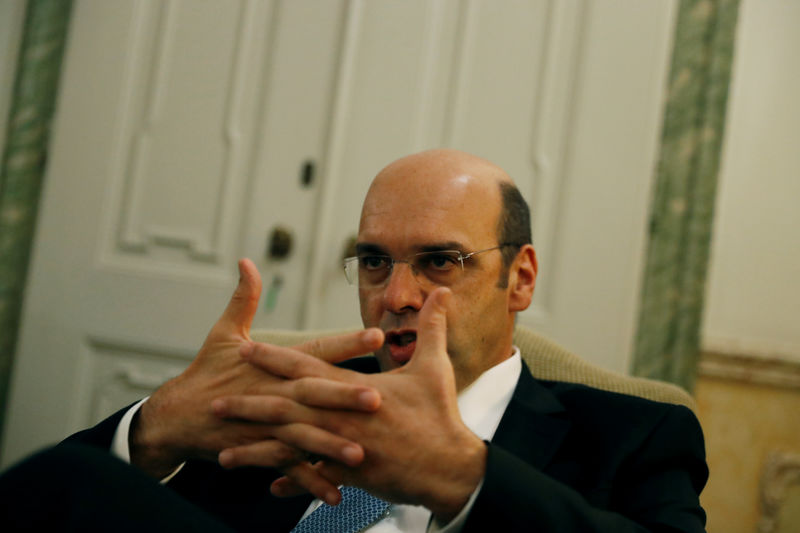 © Reuters. Portugal's Economy minister Pedro Siza Vieira speaks during an interview with Reuters in Lisbon