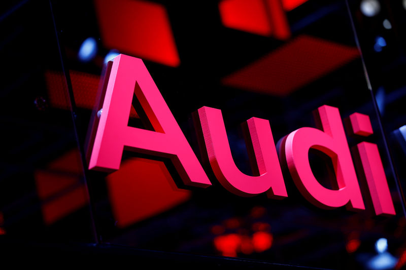 © Reuters. An Audi logo is pictured at the Frankfurt Motor Show (IAA) in Frankfurt