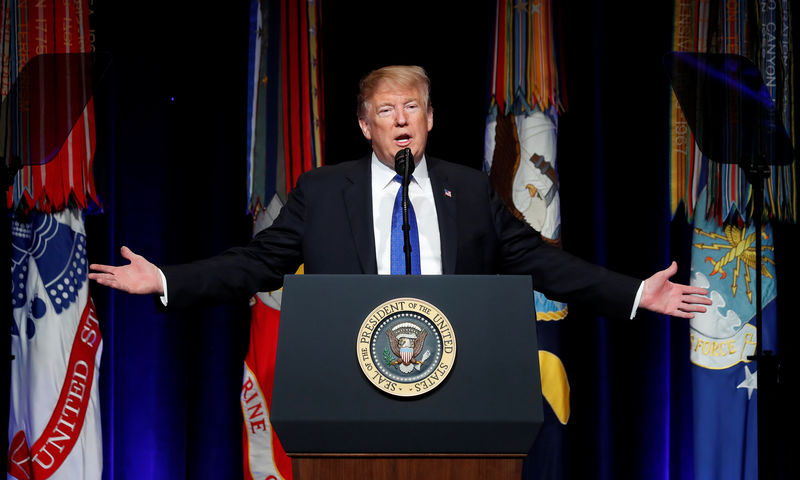 © Reuters. U.S. President Trump participates in the Missile Defense Review announcement at the Pentagon in Arlington, Virginia